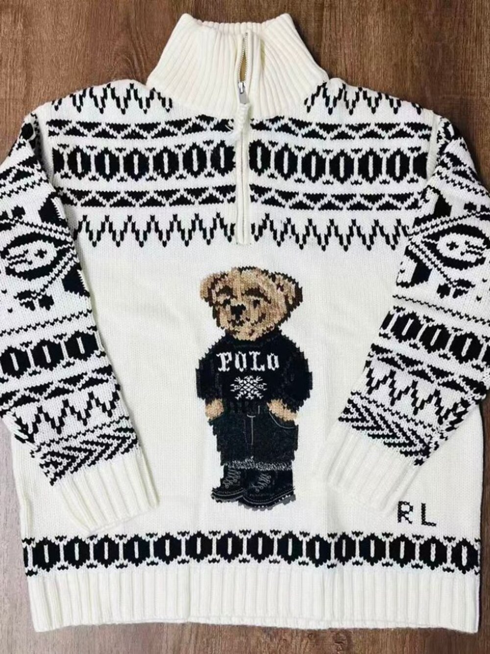 Polo Ralph Lauren Bear Quarter Zip Sweater